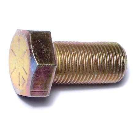 Midwest Fastener Grade 8, 5/8"-18 Hex Head Cap Screw, Zinc Yellow Steel, 1-1/4 in L, 10 PK 00908